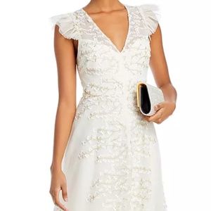 BCBG MAXAZRIA Embroidered Tulle Gown Dress